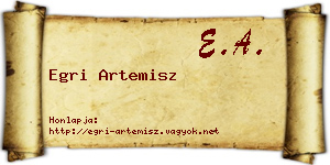 Egri Artemisz névjegykártya